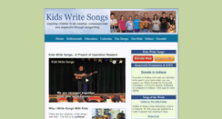 Desktop Screenshot of kidswritesongs.org
